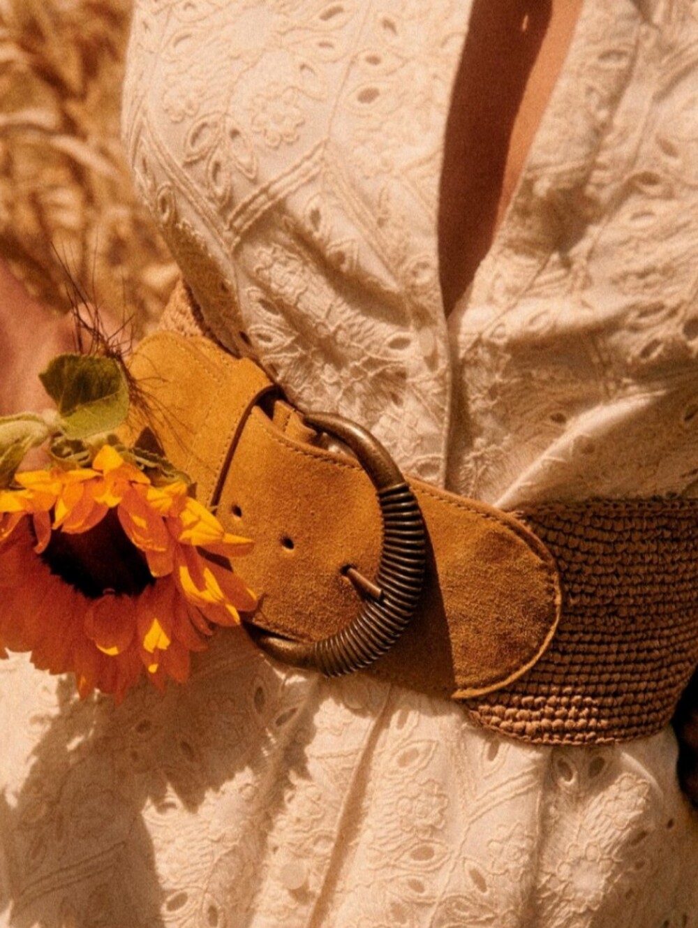 Sezane Carlie Straw Belt
